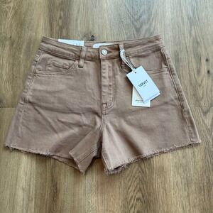 NWT VERVET BLUE Tan Stretch Cortney Mom Shorts Size Small